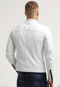 การออกแบบใหม่ฤดูหนาว2021แกะหนัง Zip Up ผู้หญิงแจ็คเก็ตแฟชั่นสบายๆในสีขาว - Product Image 3