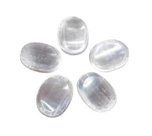 Vente en gros de pierre d'agate sélénite Muntaha hautement polie pour le massage du pouce artisanat en cristal de style Feng Shui - Product Image 1