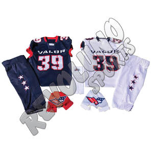 Sublimación Uniforme de fútbol americano Secado rápido Sublimado Cómodo Juego de camisetas de fútbol Guantes Venta al por mayor Ropa de alta calidad - Product Image 6
