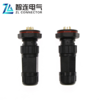 Connecteur mâle étanche automobile OEM M19W-M08, indice de protection IP67, haute puissance, boîtier en laiton plaqué or