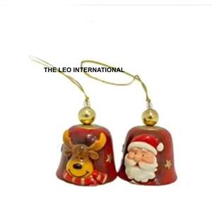 Campanas Metálicas Navideñas al por Mayor, Adornos de Campanas Pulidas, Juego de 2 Accesorios Colgantes para Decoración Navideña - Product Image 1