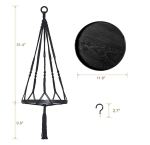 Cintre en Macramé Corde Plante Cintre Étagère Suspendue Décor À La Maison - Product Image 2