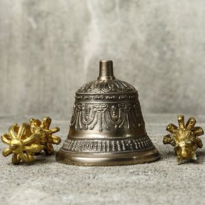 Cloche tibétaine spéciale en bronze - Product Image 3
