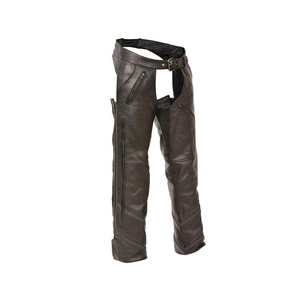 Pantalon de moto en cuir pour hommes adultes, unisexe, pour équitation, demi-tête - Product Image 1