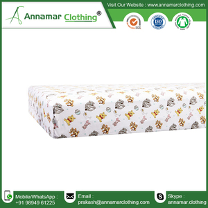 Drap-housse en coton au prix le plus bas avec logo et emballage de marque privée à motif entièrement personnalisé - Product Image 2