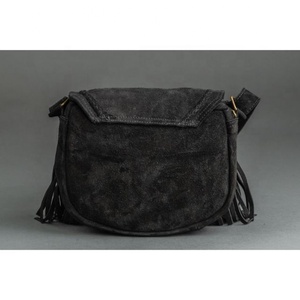 New Best Seller Hand Tooled Leather Western Women Crossbody <b>Purse</b> Hair On Cowhide Fringe Conceal Carry Genuine Leather Handbag - Product Image 3
