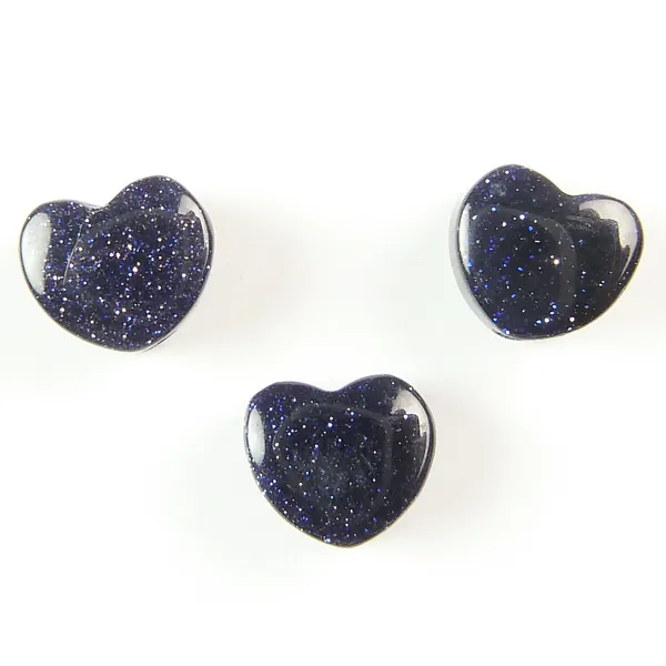 Blue Goldstone Heart Shaped Anhänger: Großhandel Blue Sands tone Herzform Liebe Anhänger für Heilung und Valentinstag Geschenk Zweck