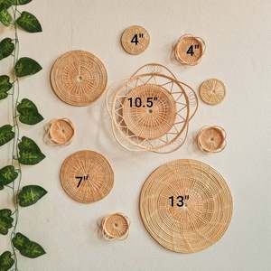 Paniers suspendus muraux en rotin, nouvelles assiettes, décorations d'art mural, Style Boho, pour la décoration des murs, meilleure vente, 2019 - Product Image 4