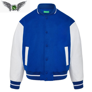 Leather Letterman Bomber Mens Wool Black Baseball Men's Vintage Size Sleeves Medium Button Lightweight Windbreak - Product Image 4