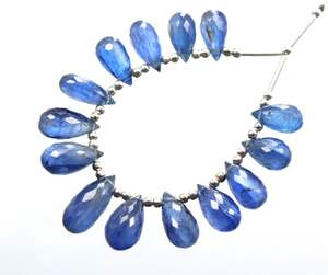 Perles en forme de gouttes à facettes de kyanite naturelle de haute qualité 6mm perles de pierres précieuses faites à la main pour la fabrication de bijoux et de bracelets Brrilint - Product Image 3