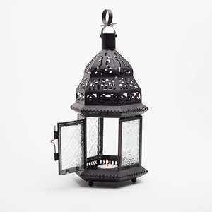 New Handmade Moroccan Hanging Lantern <b>Blue</b> Embossed Glass Home Christmas Decoration Other <b>Candle</b> Holders & Lanterns - Product Image 2