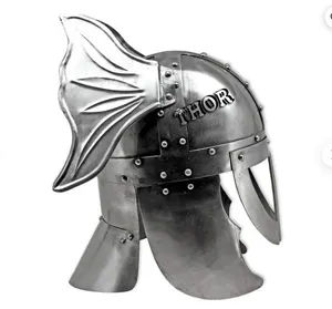 维京神话女神盔甲Valkyrie Norse头盔维京头盔铬抛光中世纪头盔