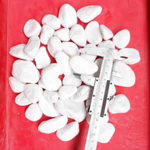 Pierre d'aménagement paysager de galets blancs vietnamiens pierre de galets de couleur blanche neige - Product Image 3