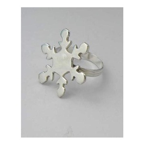 Leaf Shaped Napkin Ring Rare Designed Silver Leaf Napkin Holder for Dining Table Decorations Premium Pure Modern <b>Tissue</b> Holder - Product Image 4