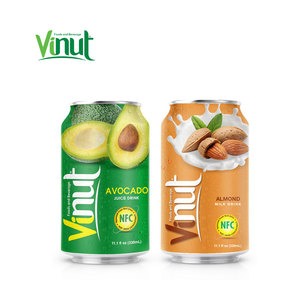 VINUT en conserve 330ml de purée de jus d'amande de fruits lyophilisés avec ingrédients de lait d'amande emballés dans une bouteille en vrac - Product Image 1