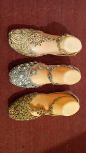 Khussa <b>Shoes</b> <b>for</b> Women <b>Kids</b> Impexpo Khussey's Fancy PK Flat <b>Light</b> Weight Comfortable Leather Lining Mixed Colors <b>for</b> Winter - Product Image 4