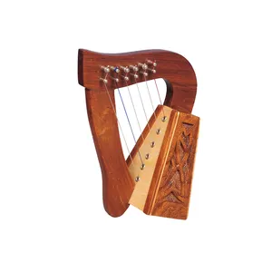 竖琴，6弦红木乐器来样定做盒子标志木制风格儿童玩具竖琴乐器及配件