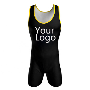 Maillots de lutte noirs respirants imprimés par transfert thermique, colorés et tendance, 100 % polyester, en promotion - Product Image 5