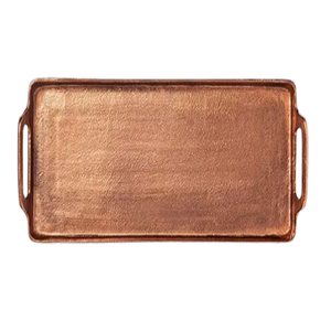 Plateau de service alimentaire en cuivre de la plus grande qualité Plateau de service à thé et café rectangulaire de taille personnalisée pour les meilleures ventes - Product Image 1