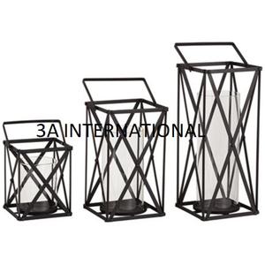 Home Hanging Candle <b>Pillar</b> Indoor Decoration Tableware Decorative Lantern Golden Finishing Designer Metal Lanterns - Product Image 4