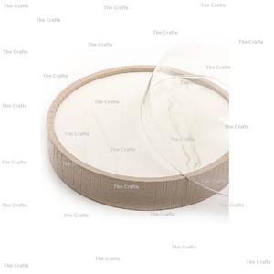 Plateau de service en bois et cuir avec couvercle en verre plateau à Dessert gâteau de qualité supérieure pour accessoires de table - Product Image 3