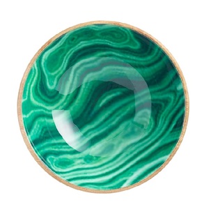 Diseño clásico Aspecto atractivo Esmalte Impreso Cuenco de madera La mejor calidad Acacia Madera Hecha a mano Cuenco para servir Forma redonda - Product Image 2