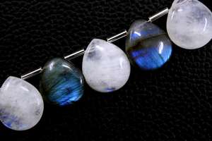 Cuentas de labradorita arcoíris Natural, piedra lunar suave en forma de pera, fabricante al por mayor, alta calidad, 10 Uds. - Product Image 5