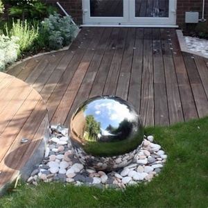 Bola hueca de acero inoxidable con esfera metálica grande 304 para decoración de jardín - Product Image 3