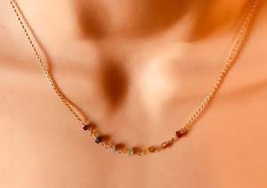 Genuino de alta calidad de la plata esterlina 92,5 piedras preciosas naturales 18 "de largo, hecho a mano colorido collar Manufracture - Product Image 5