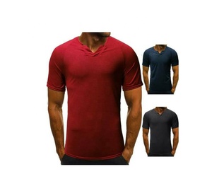 Camiseta de manga corta para hombre, informal, lisa, 100% algodón - Product Image 4