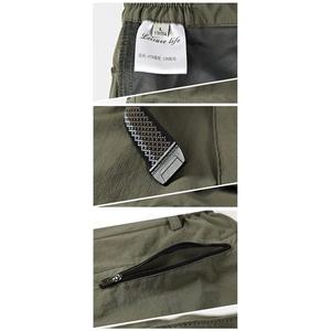 Pantalones cortos Cargo informales de verano de talla grande para hombre, transpirables, impermeables, a prueba de viento, antiarrugas, ecológicos, elásticos de poliéster/algodón - Product Image 5