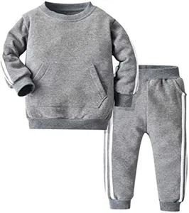 Tracksuits Bayi Laki-laki Lengan Panjang Zip Depan Track Suit Kain Kustom dan Pilihan Warna Logo Nama dan Nomor Dapat Menambahkan