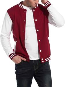 Blouson aviateur universitaire en toile de haute qualité pour hommes style letterman pour l'hiver - Product Image 2