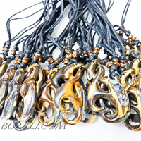 Colliers à cordes de conception unique avec pendentif en résine ormeau coquillages 100 pièces livraison gratuite pour les cadeaux et les fêtes