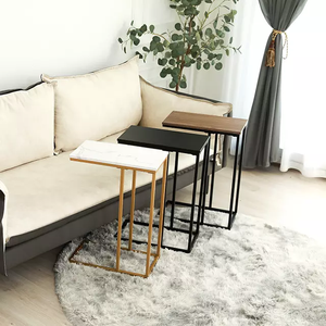 Mesa de centro decorativa de Metal con diseño de hojas, espejo superior - Product Image 5