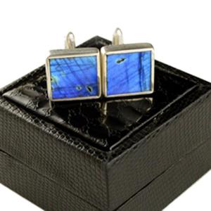 Natural Labradorite Square Cufflinks <b>Silver</b> Plated Gemstone Shirt Accessories Wedding Formal Bulk Wholesale Supplier Gift Item - Product Image 1