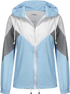 Women's Lightweight Hooded Windproof Jacket Quick Dry Sustainable Active Outdoor <b>Raincoat</b> Packable Windbreaker - Product Image 4