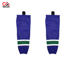 Ensembles de chaussettes de hockey sur glace personnalisées en couleur et en taille, 100% polyester, matière respirante, logo personnalisé, vêtements décontractés professionnels pour hommes - Product Image 2