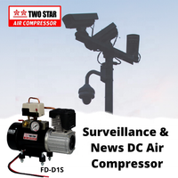 Compresseur d'air professionnel, pompe à longue autonomie, sans huile, résiste aux intempéries, 12 V/24V
