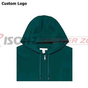 Sweats à capuche personnalisés pour hommes imprimés en noir de qualité pour l'hiver-Polyester/coton teint en plaine - Product Image 3