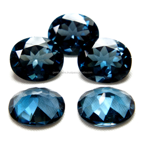 London Blue Topaz Color Oval Rectangular Mezcla Forma Corte facetado Piedra preciosa suelta Topacio Semi preciosa Piedra de alta calidad Topacio AAA - Product Image 3