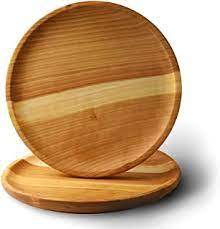 Ensemble d'assiettes en bois d'acacia pour Restaurant, assiettes rondes personnalisées pour aliments, fruits, Dessert, café, vente - Product Image 5