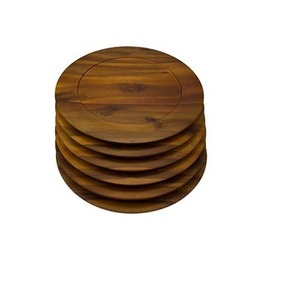Placa de cargador de madera para vajilla de mesa platos de placa de carga de madera y venta personalizada - Product Image 6