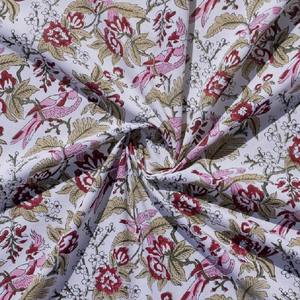Yard Flower Print 100% Cotton Hand Printed Block Print Light Weight Fabric Hand Block Beautiful Fabric - Product Image 5