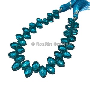 Wholesaler of London <b>Blue</b> Topaz Quartz Faceted Marquise Brioletes <b>Beads</b> - Product Image 1