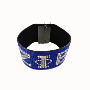 Logo personalizzato greek divine Sorority ZETA PHI BETA bracciale Bling con strass con chiusura magnetica - Product Image 3