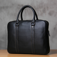 Hommes en cuir À La Main Porte-Documents Messager De Luxe Sac À Bandoulière Étanche Sac D'ordinateur Portable De Mode