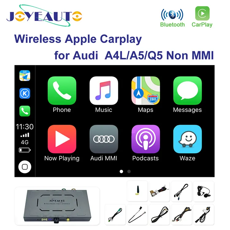 Joyeauto atualização wireless da apple carplay, para audi 2010-2016 a4 a5 q5 s4 s5 b8, android auto