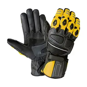 Guantes de Motocicleta Unisex de Seguridad con Diseño de Mano, Personaliza con Tu Propio Logotipo, Hechos en Cuero - Product Image 1