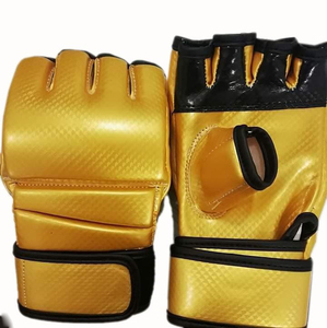Guantes de boxeo de medio dedo MMA hechos a medida 8oz 12oz 16oz entrenamiento lucha PU cuero de vaca para hombres mujeres niños-para uso al aire libre - Product Image 2